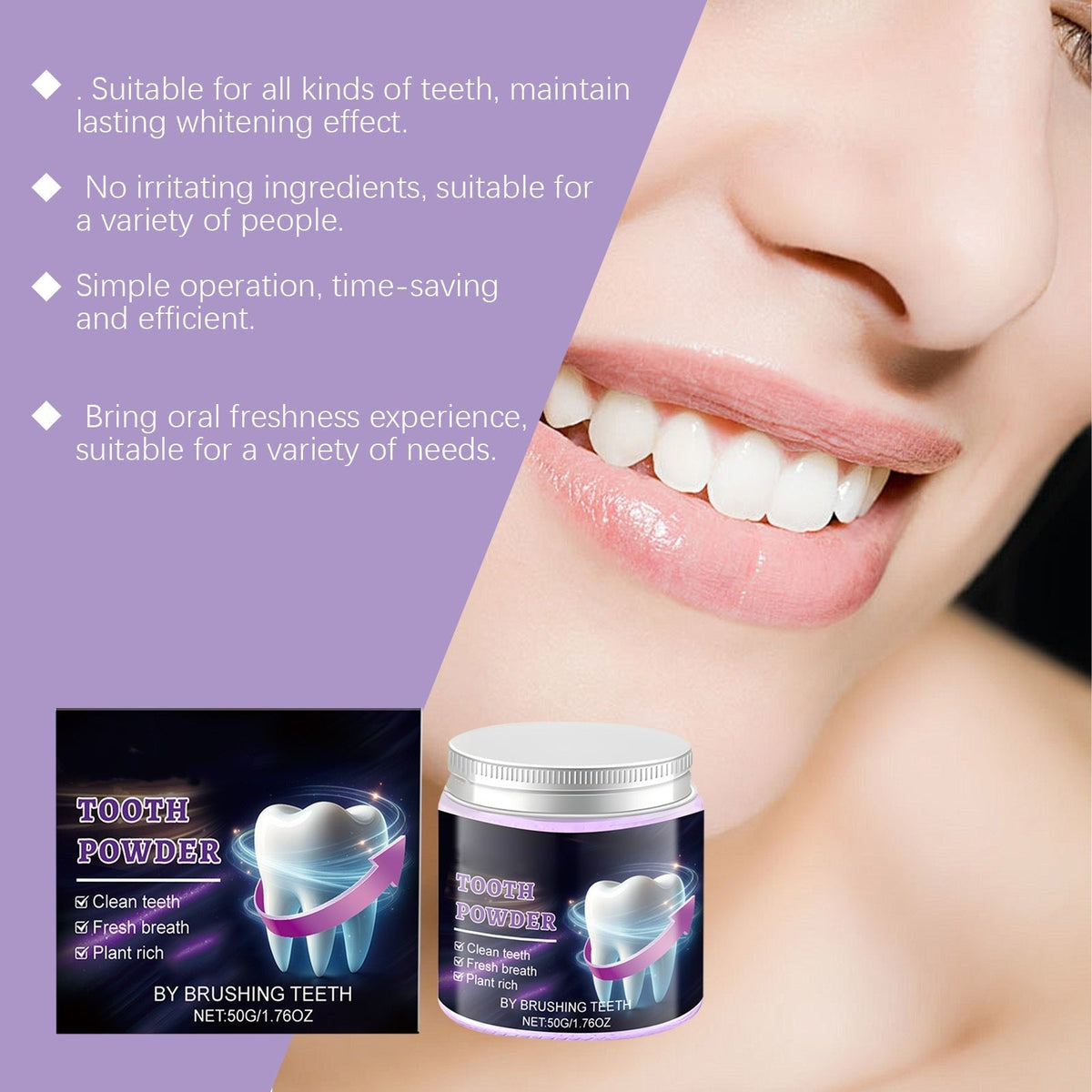 VioDent™ Polvo Dental Purificante con Menta | 1+1 GRATIS