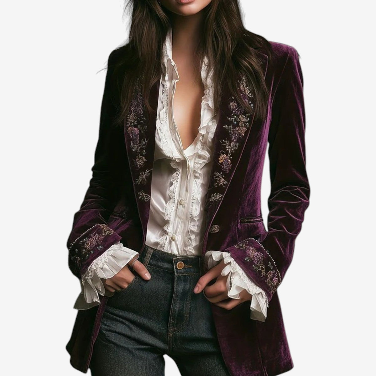 Veltrisa® | Blazer de Velluto Ricamato Elegante
