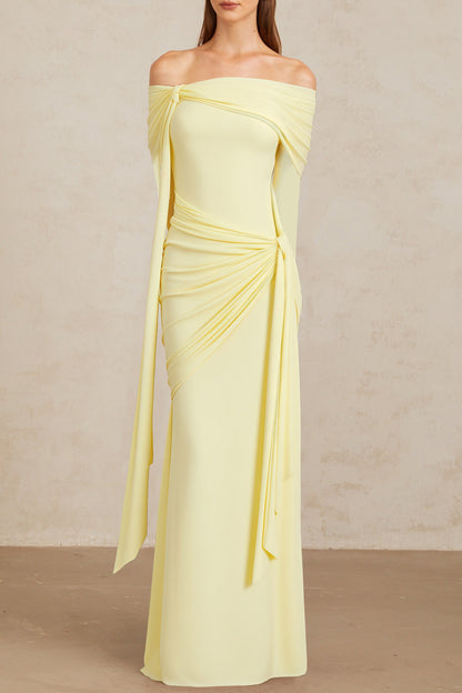 Vestido largo con hombros descubiertos LUMARIA™
