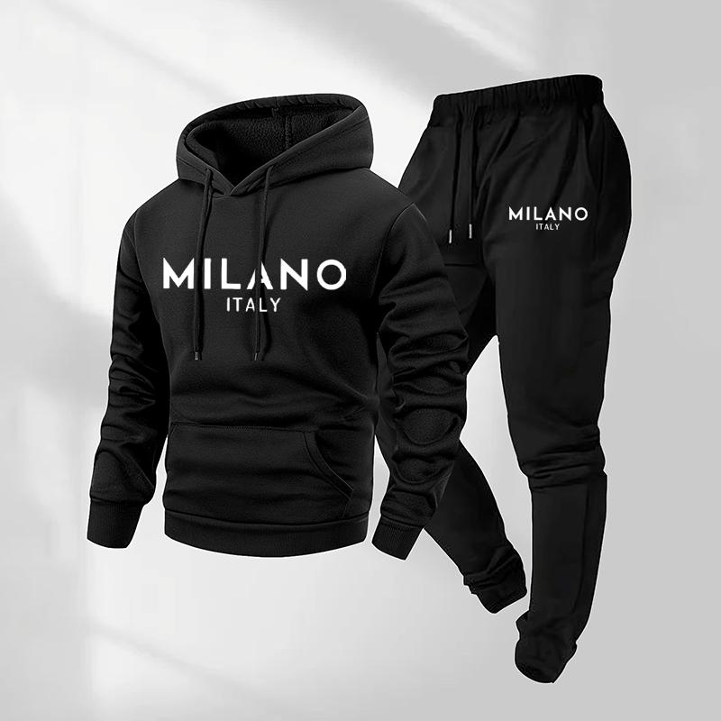 Nordiven™ | Set Hoodie & Pantaloni Uomo con Stampa Moderna