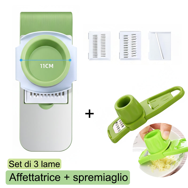 VerduraPro™ | Taglierina Multifuncional 7 en 1 para Verdure e Frutta