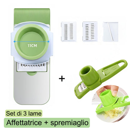 VerduraPro™ | Taglierina Multifuncional 7 en 1 para Verdure e Frutta