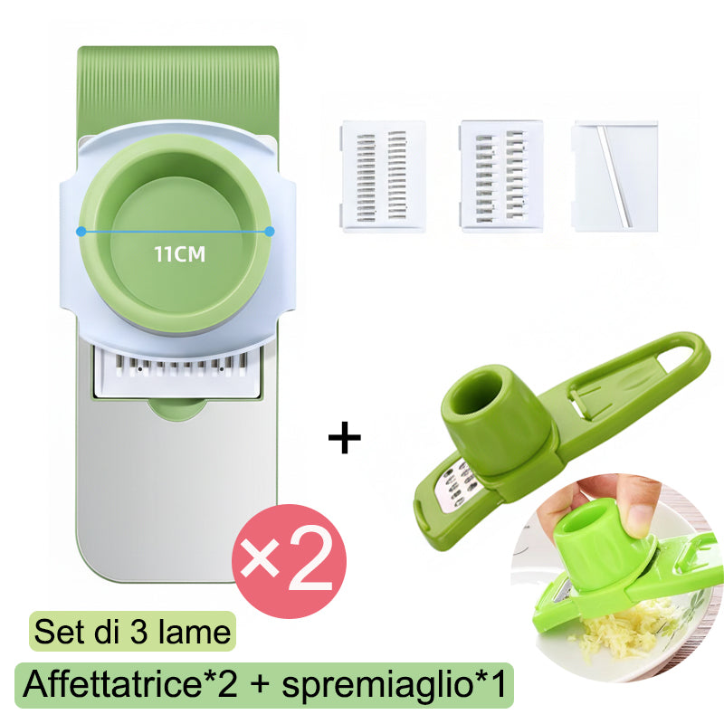 VerduraPro™ | Taglierina Multifuncional 7 en 1 para Verdure e Frutta