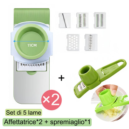 VerduraPro™ | Taglierina Multifuncional 7 en 1 para Verdure e Frutta