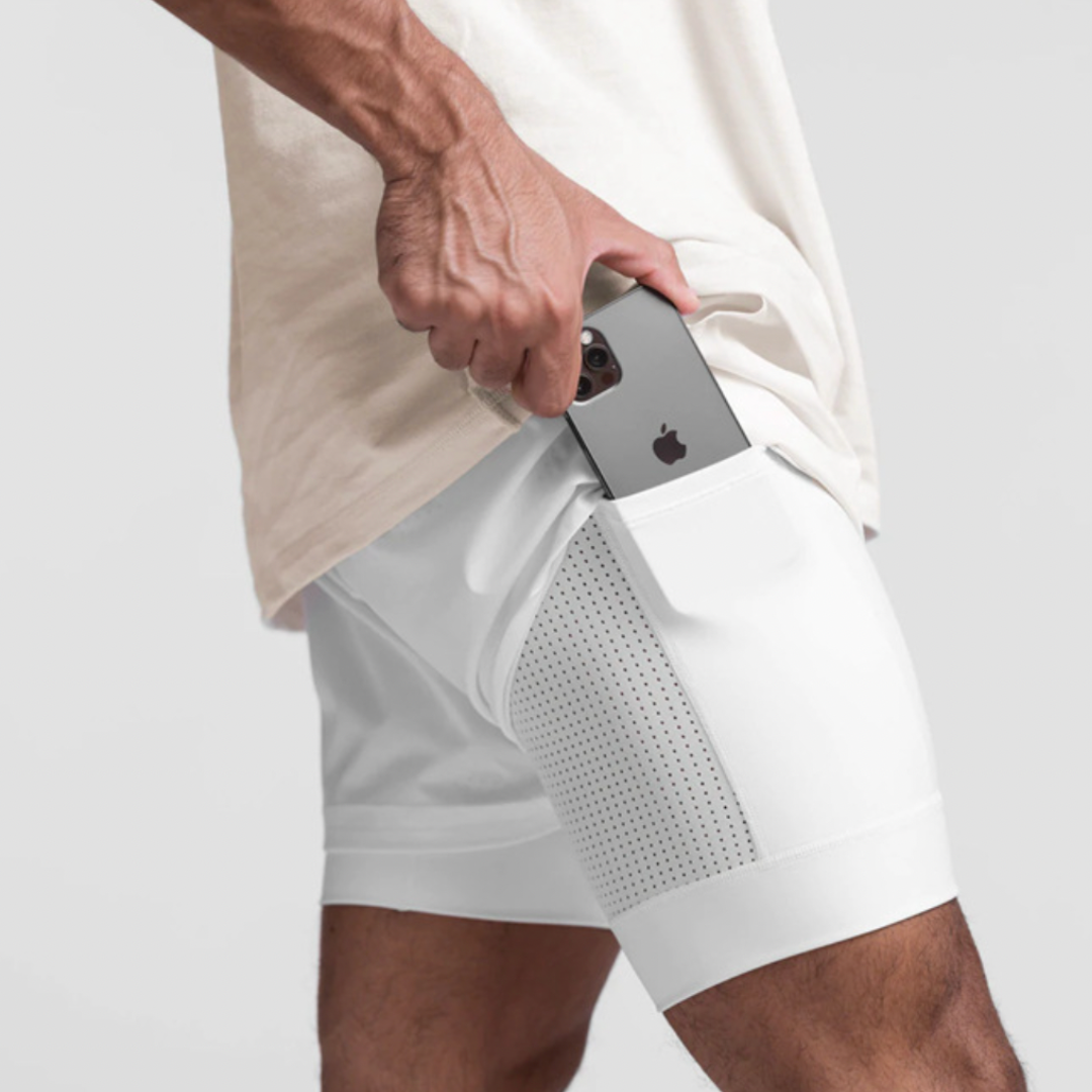 Pantalones cortos deportivos FlexRun Pro 2 en 1 | 1 + 1 gratis