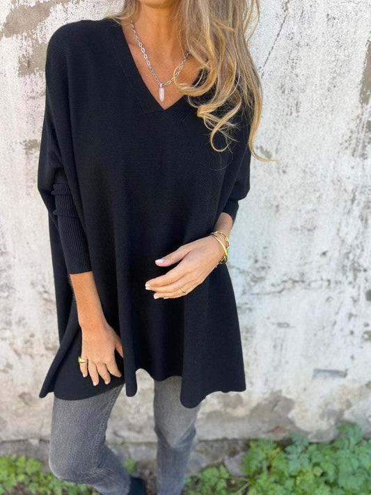 Lunora™ Breeze Knit – The Effortless V-Neck Sweater
