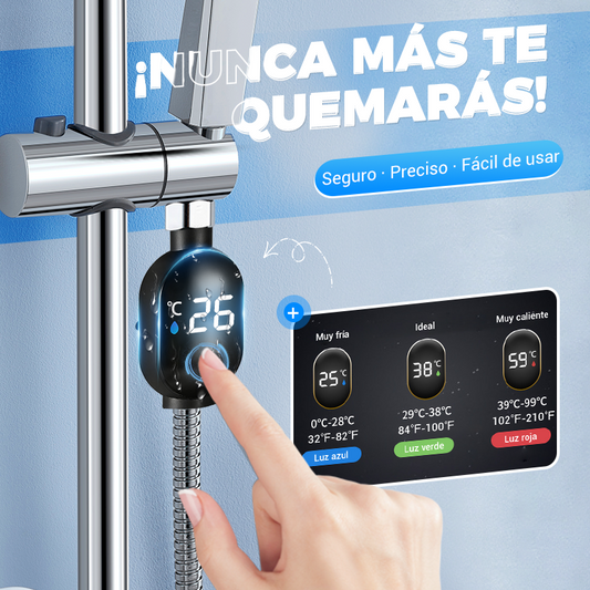 AquaLumo™ – Termómetro digital para la ducha con pantalla LCD retroiluminada