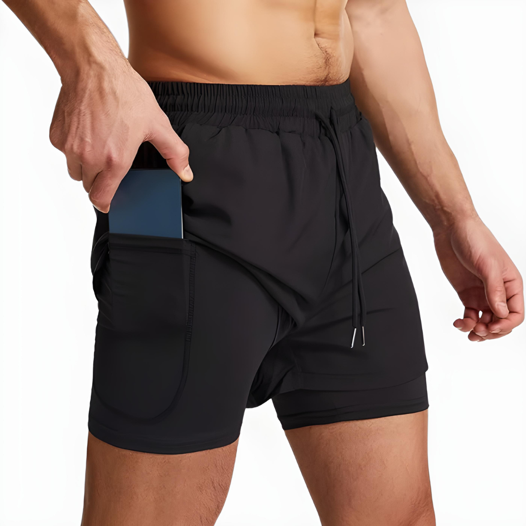 Pantalones cortos deportivos FlexRun Pro 2 en 1 | 1 + 1 gratis