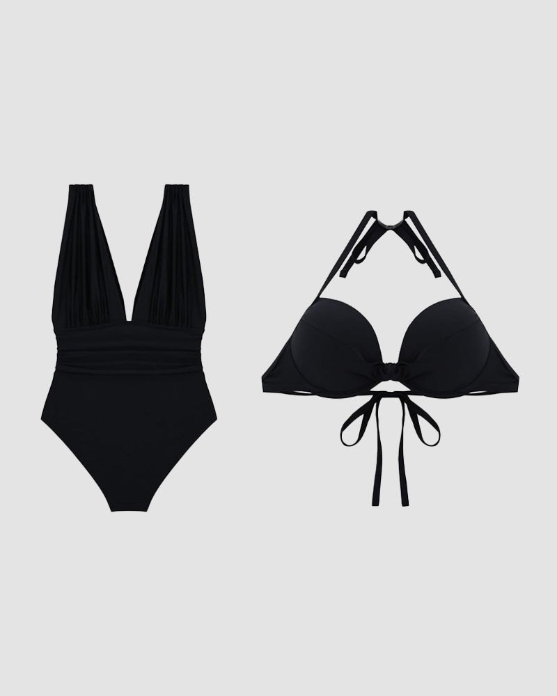 Oceana Flair™ – Traje de baño moldeador con elegante escote en V