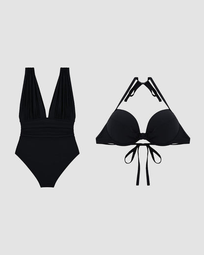 Oceana Flair™ – Traje de baño moldeador con elegante escote en V
