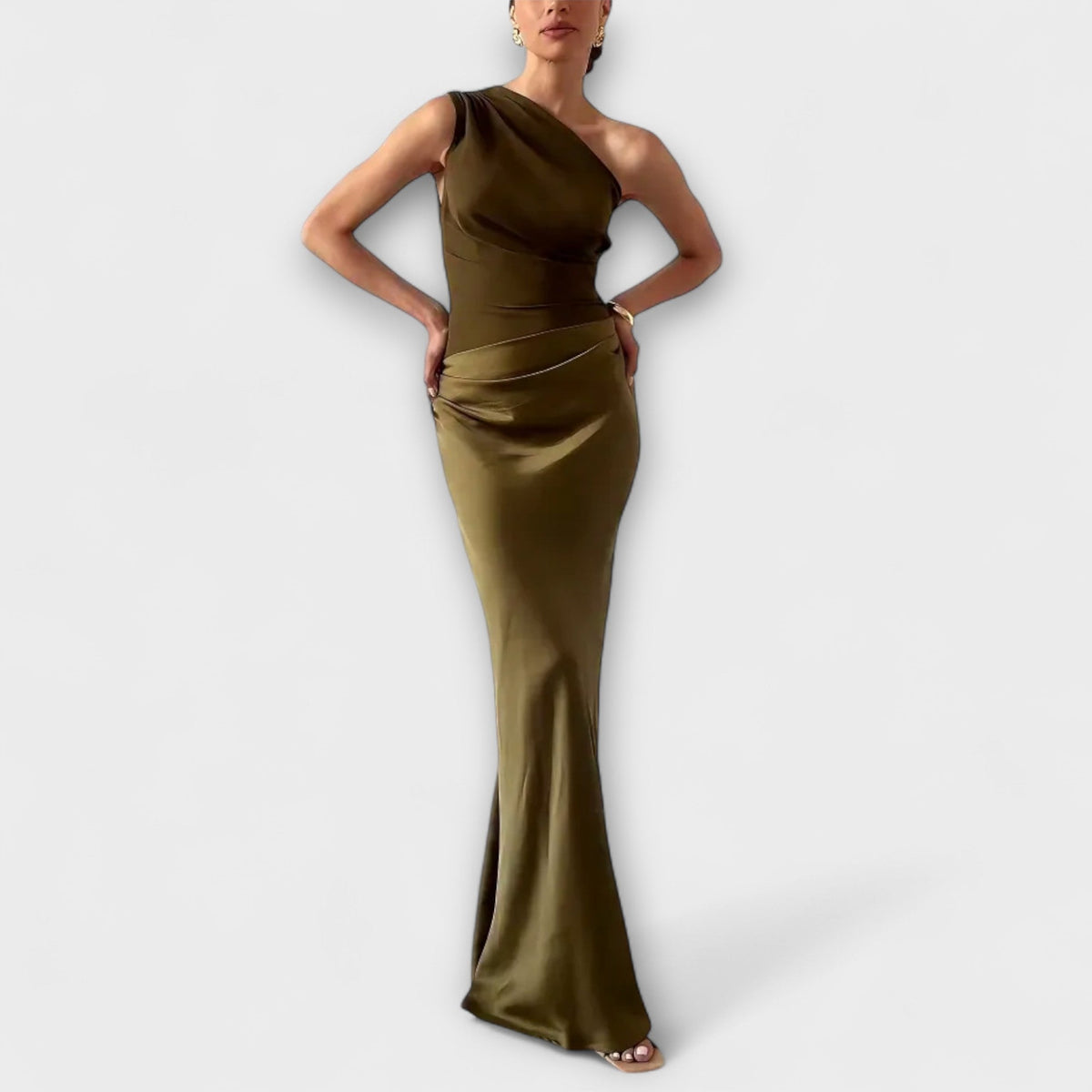 Lunarié™ | One-Shoulder Elegance Maxi Dress