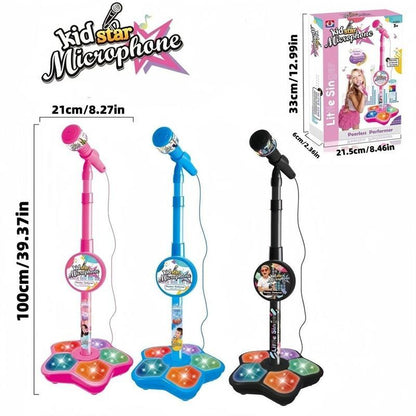Melodrio™ – Soporte de micrófono para karaoke para niños con luz y música