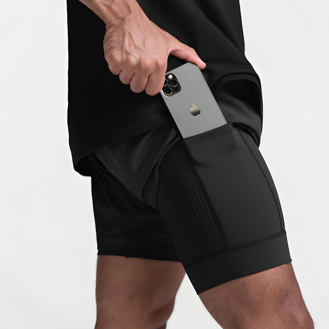 Pantalones cortos deportivos FlexRun Pro 2 en 1 | 1 + 1 gratis