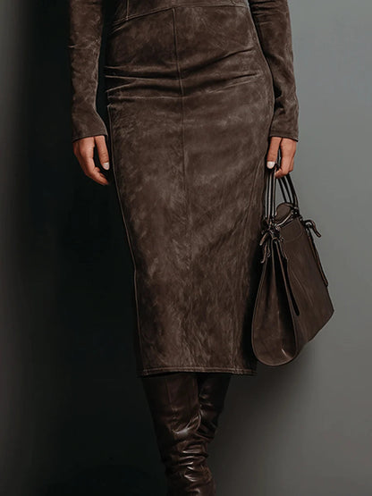 Vestido Midi SuedeContour™