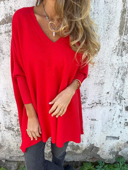 Lunora™ Breeze Knit: el suéter de cuello en V que te hará sentir cómodo