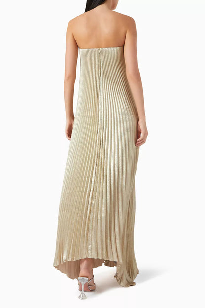 Aurevelle™ | Elegant Plissé Gala Gown