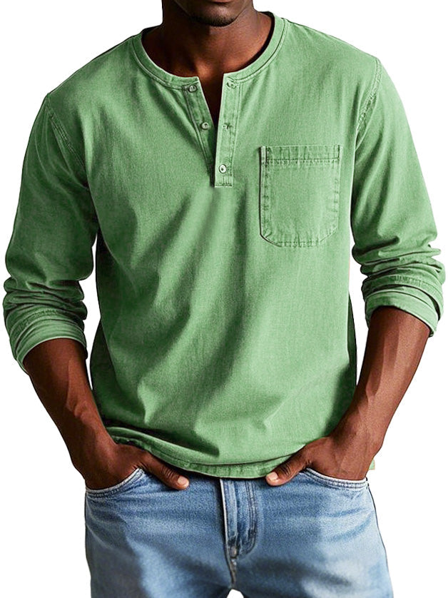 Henley| Vintage shirt with long sleeves