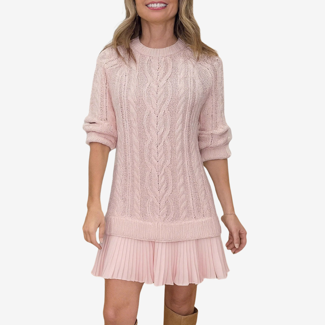 Amelie: De gebreide jurk die comfort en elegantie combineert