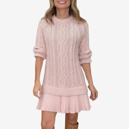 Amelie: De gebreide jurk die comfort en elegantie combineert
