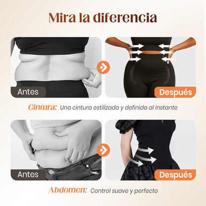 CurvaPerfect™ – Shorts Moldeadores de Cintura Alta con Efecto Levanta-Glúteos