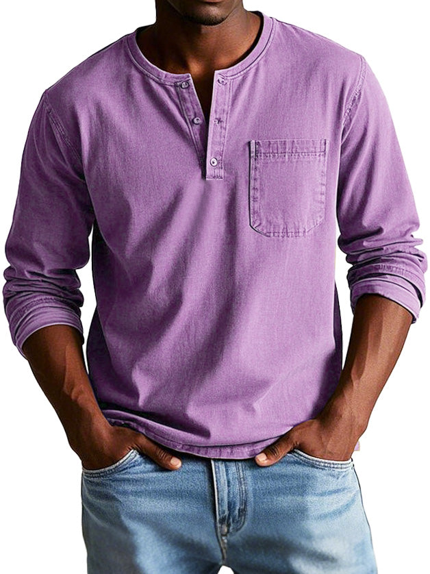 Henley| Vintage shirt with long sleeves