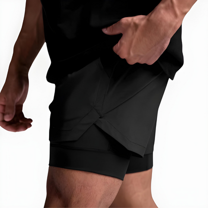 Pantalones cortos deportivos FlexRun Pro 2 en 1 | 1 + 1 gratis