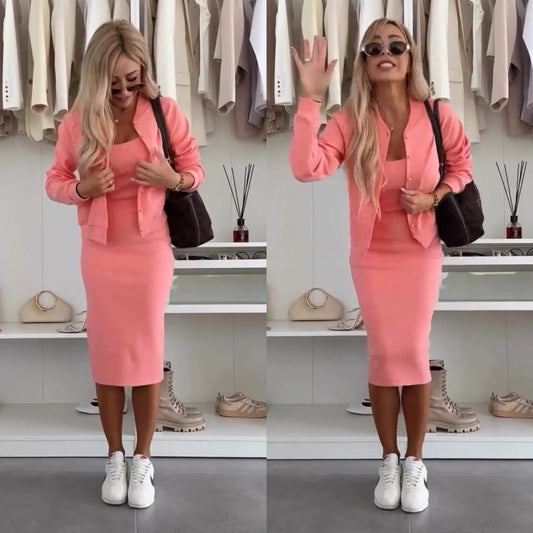 BelleAura™ – Elegant 2-Piece Set for Autumn & Winter