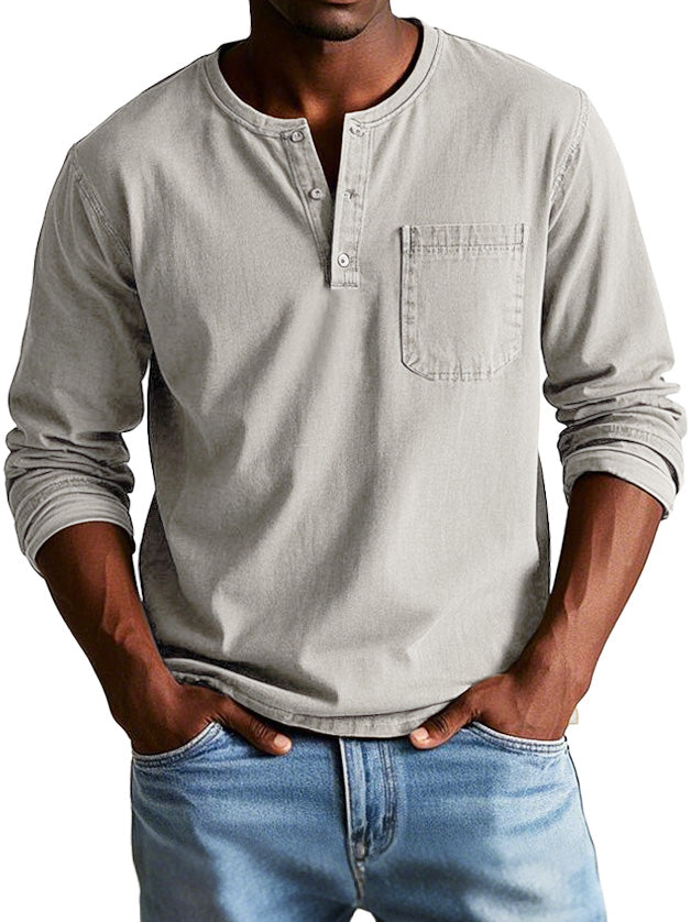 Henley| Vintage shirt with long sleeves