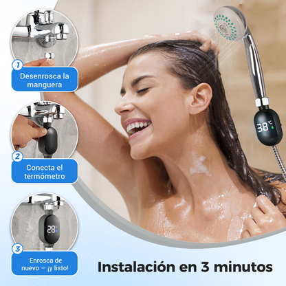 AquaLumo™ – Termómetro digital para la ducha con pantalla LCD retroiluminada