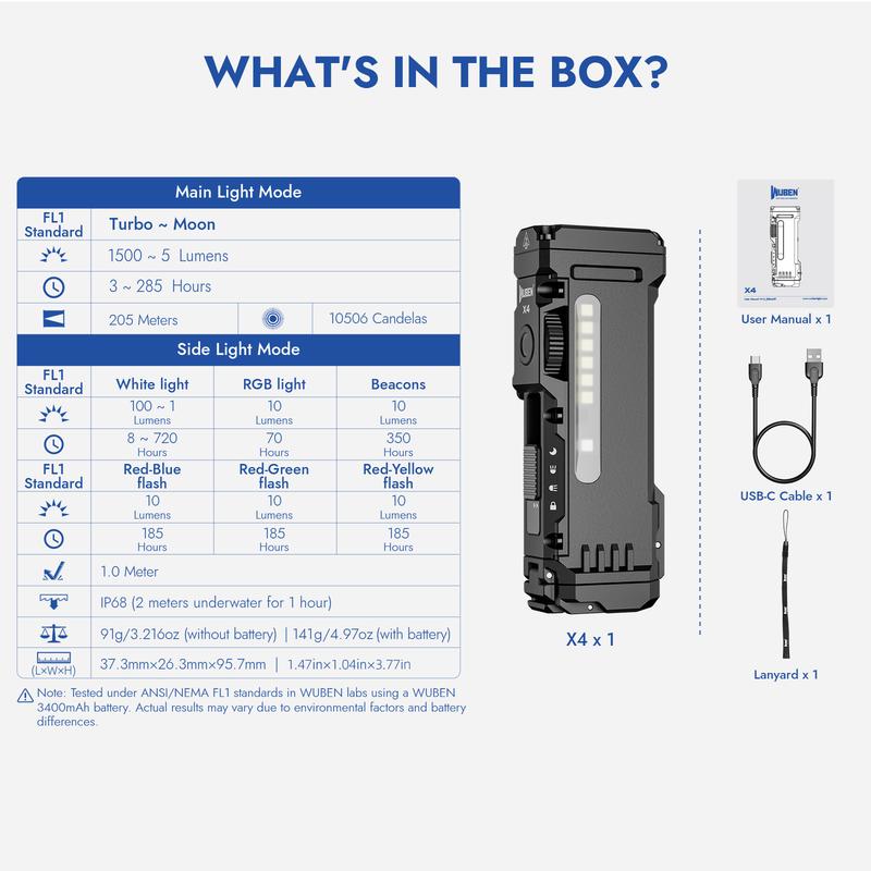 Lumitrax™ - Linterna EDC magnética con cabeza giratoria