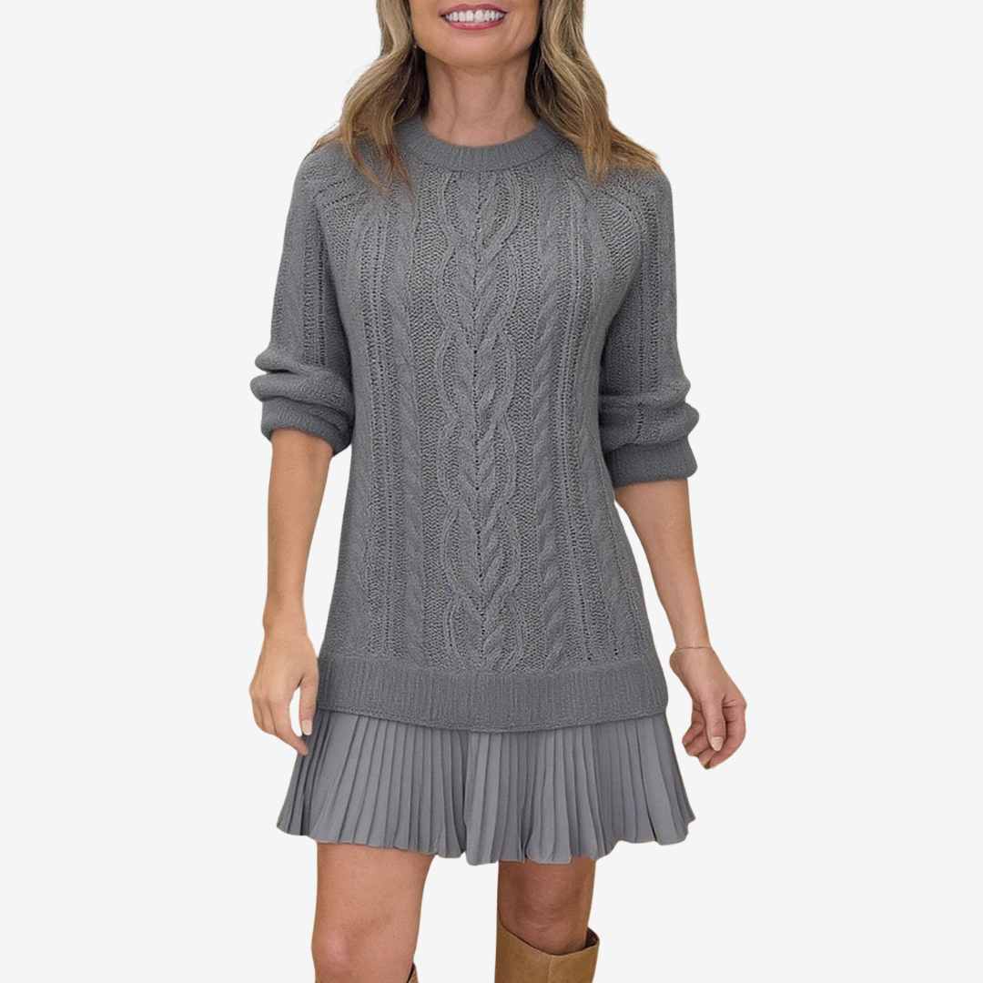 Amelie: De gebreide jurk die comfort en elegantie combineert