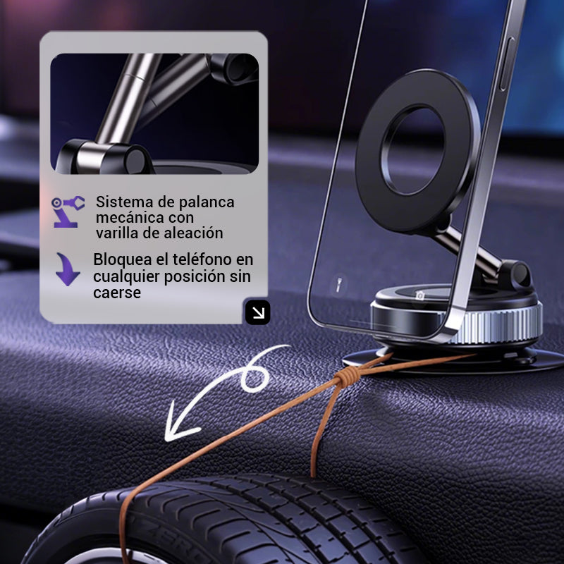 Gripora™ - Soporte Magnético con Succión al Vacío 360° para Auto