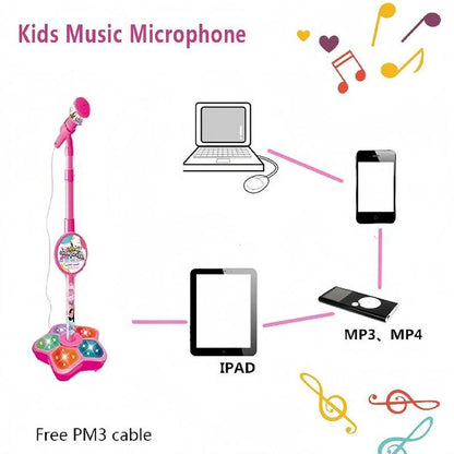 Melodrio™ – Soporte de micrófono para karaoke para niños con luz y música