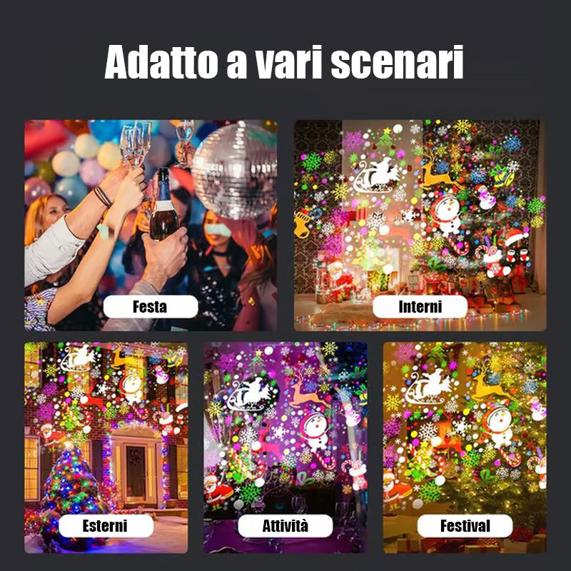 Lumivista™ Proiettore Festivo 16-in-1 – Atmosfera Magica in Ogni Momento