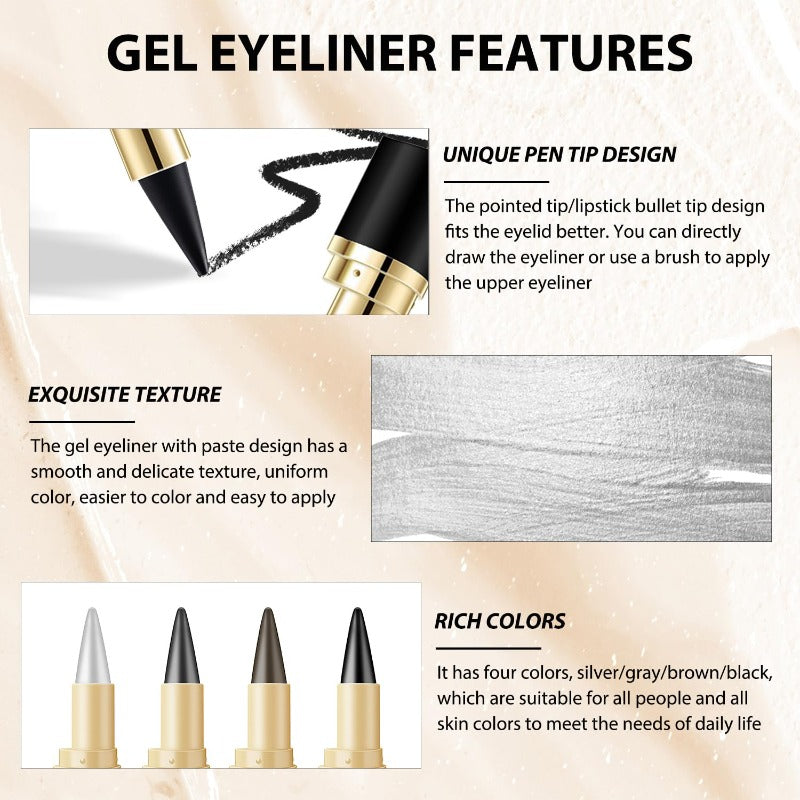 LéviaLuxe™ Lápiz Delineador de Ojos en Gel de Larga Duración | Compra uno y llévate otro gratis