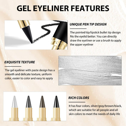 LéviaLuxe™ Lápiz Delineador de Ojos en Gel de Larga Duración | Compra uno y llévate otro gratis