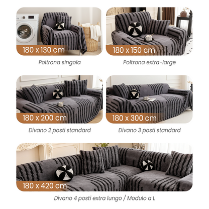 Soffiluxe™ Copridivano Morbido Antiscivolo – Protezione elegante per ogni ambiente