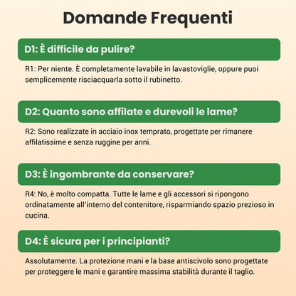 VerduraPro™ | Taglierina Multifuncional 7 en 1 para Verdure e Frutta