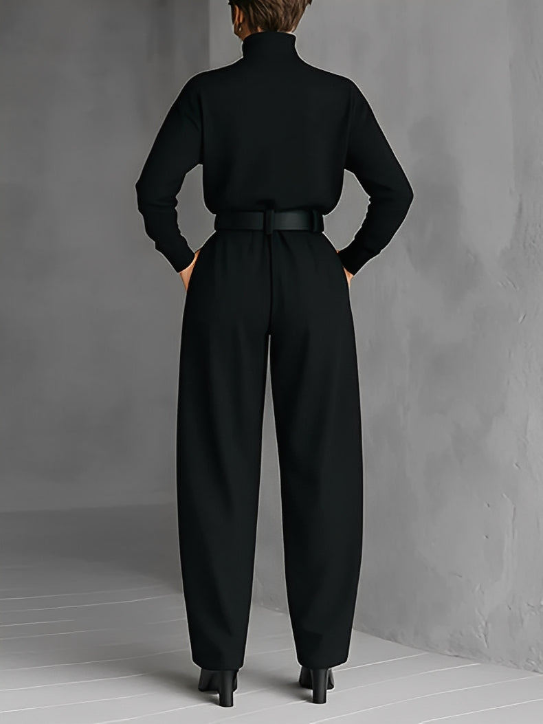 Elvara™ | Conjunto elegante con colletto y pantalones a gamba dritta