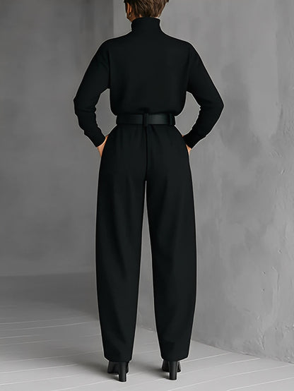 Elvara™ | Conjunto elegante con colletto y pantalones a gamba dritta