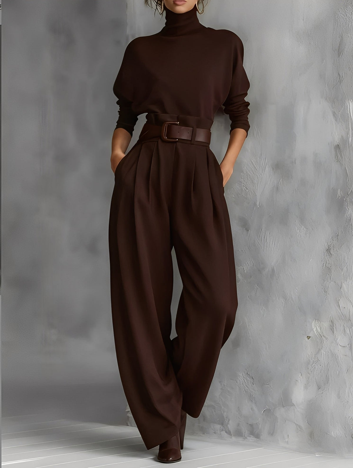 Elvara™ | Conjunto elegante con colletto y pantalones a gamba dritta