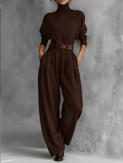 Elvara™ | Conjunto elegante con colletto y pantalones a gamba dritta