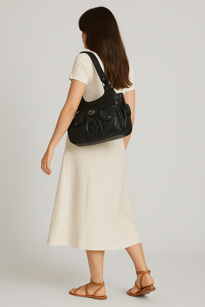 LiviaLuxe™ Soft Leather Tote