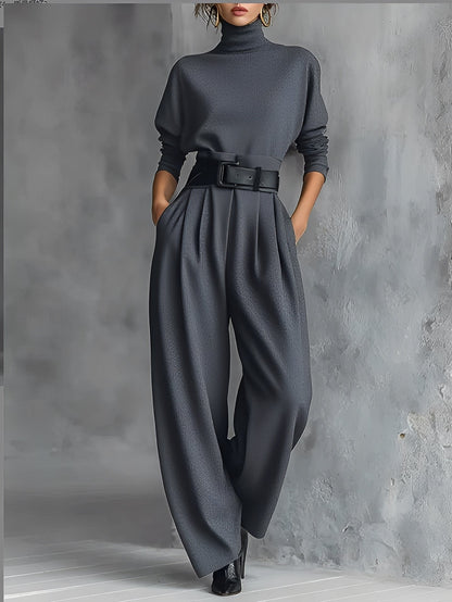 Elvara™ | Conjunto elegante con colletto y pantalones a gamba dritta