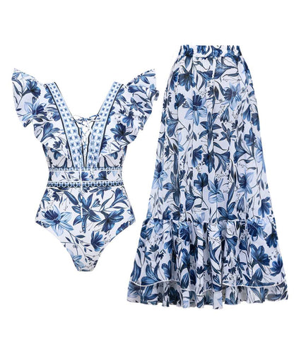 Solayna™ – Traje de baño 2 en 1 con elegante toque de falda
