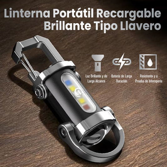 LumiKey™ – Minilinterna Superbrillante 1200 Lúmenes, Compacta y Multifuncional