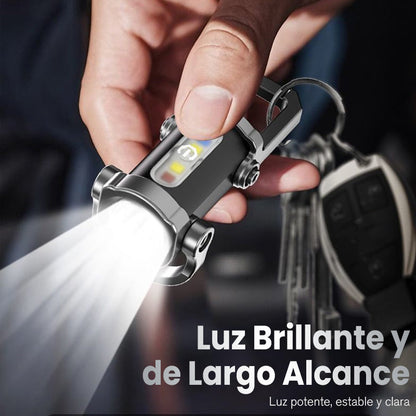 LumiKey™ – Minilinterna Superbrillante 1200 Lúmenes, Compacta y Multifuncional