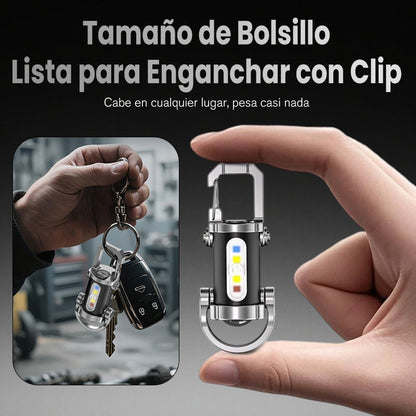 LumiKey™ – Minilinterna Superbrillante 1200 Lúmenes, Compacta y Multifuncional