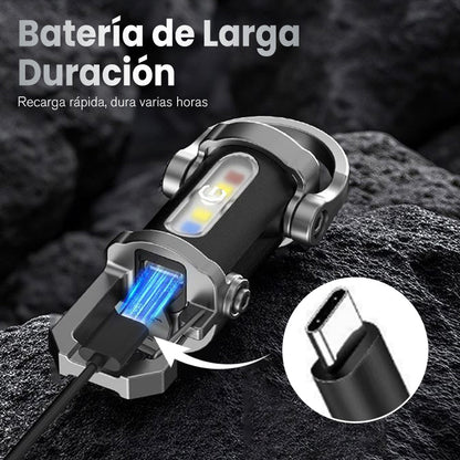 LumiKey™ – Minilinterna Superbrillante 1200 Lúmenes, Compacta y Multifuncional