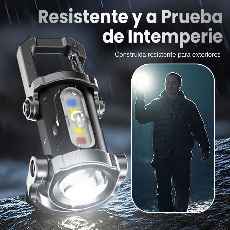 LumiKey™ – Minilinterna Superbrillante 1200 Lúmenes, Compacta y Multifuncional